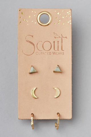 Ella Stud Earrings Trio - Gold