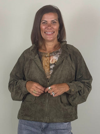 Cynthia Cinched Hem Bomber Jacket