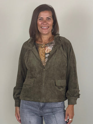 Cynthia Cinched Hem Bomber Jacket