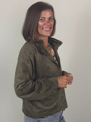 Cynthia Cinched Hem Bomber Jacket