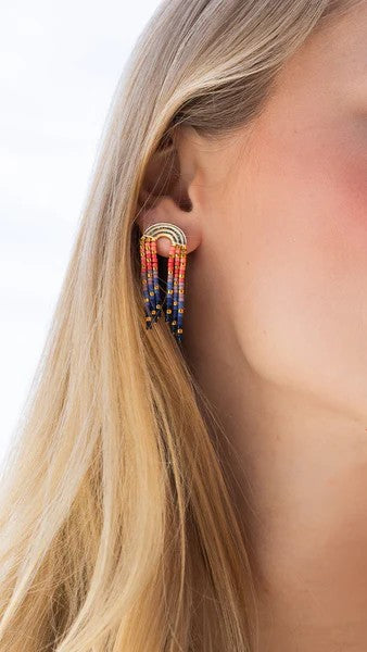 Chromacolor Miyuki Rainbow Fringe Earring