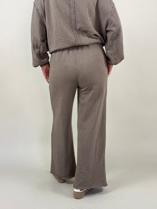 Fran Fray Edge Sweatpants - Brown