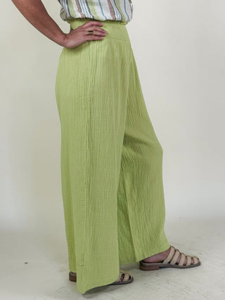 [TRIBAL] Jade Smocked Waist Flare Pants