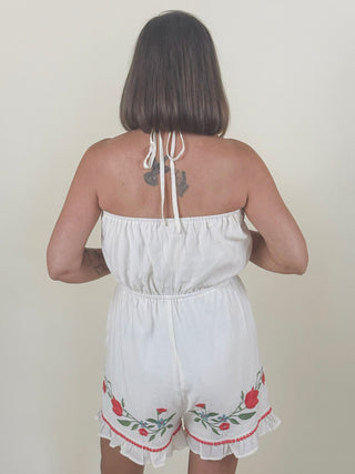 Rosalie Floral Embroidered Romper