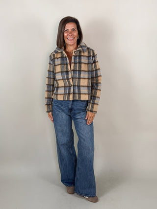 [Z Supply] Petra Plaid Shrunken Jacket