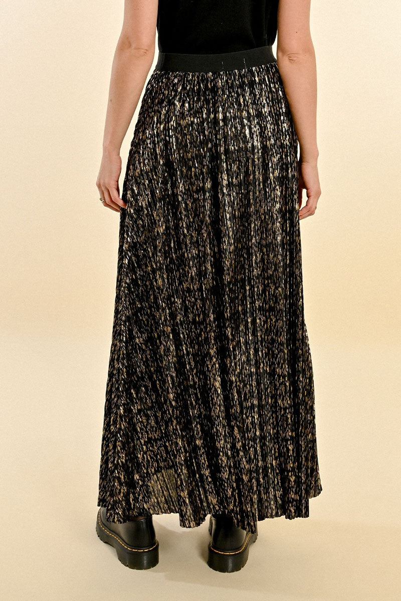 Mila Pleated Shimmer Skirt