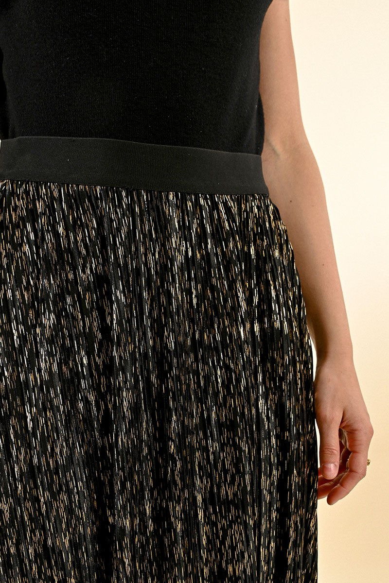 Mila Pleated Shimmer Skirt