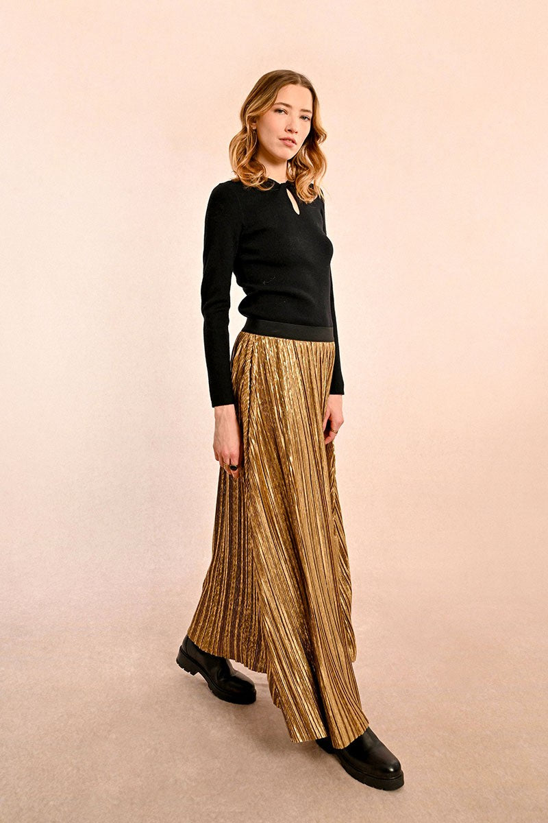 Mila Pleated Shimmer Skirt