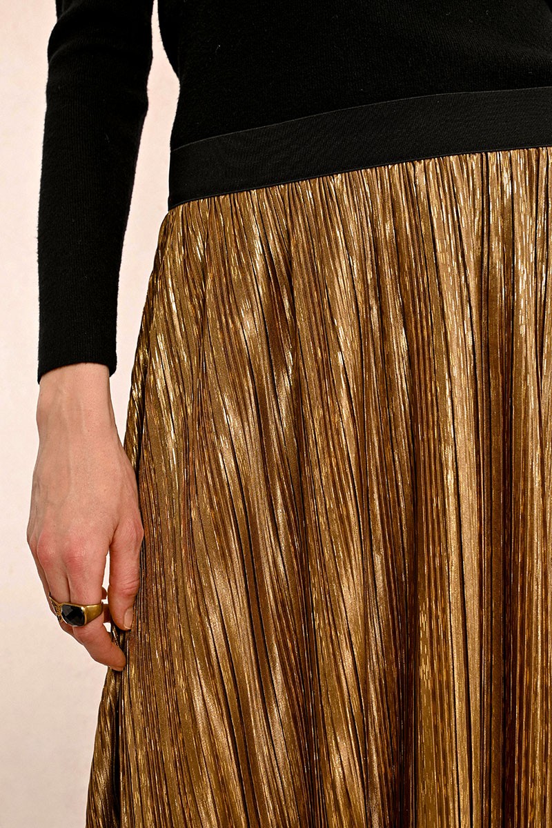 Mila Pleated Shimmer Skirt