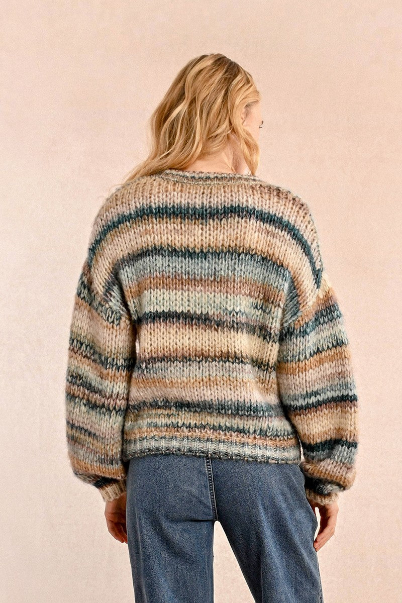 Luna Striped Crew Neck Sweater