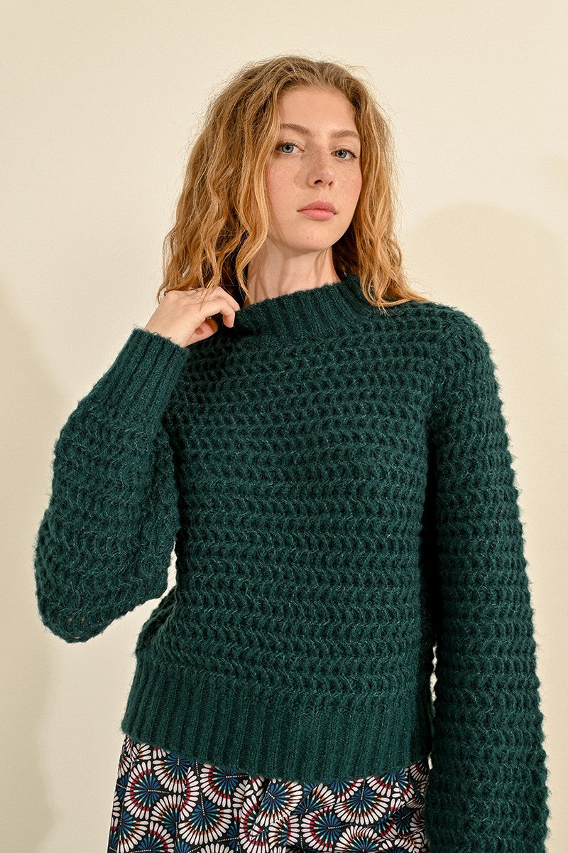 Annalise Chunky Mock Neck Sweater