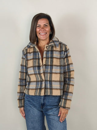 [Z Supply] Petra Plaid Shrunken Jacket