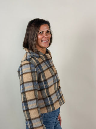 [Z Supply] Petra Plaid Shrunken Jacket