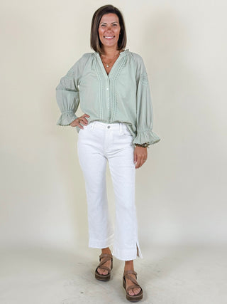 [Liverpool] Hannah Crop Flare Jeans, 25.5" Inseam