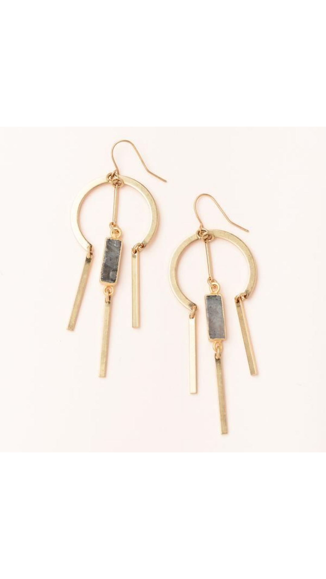 Dream Stone Earring - Labradorite/Gold