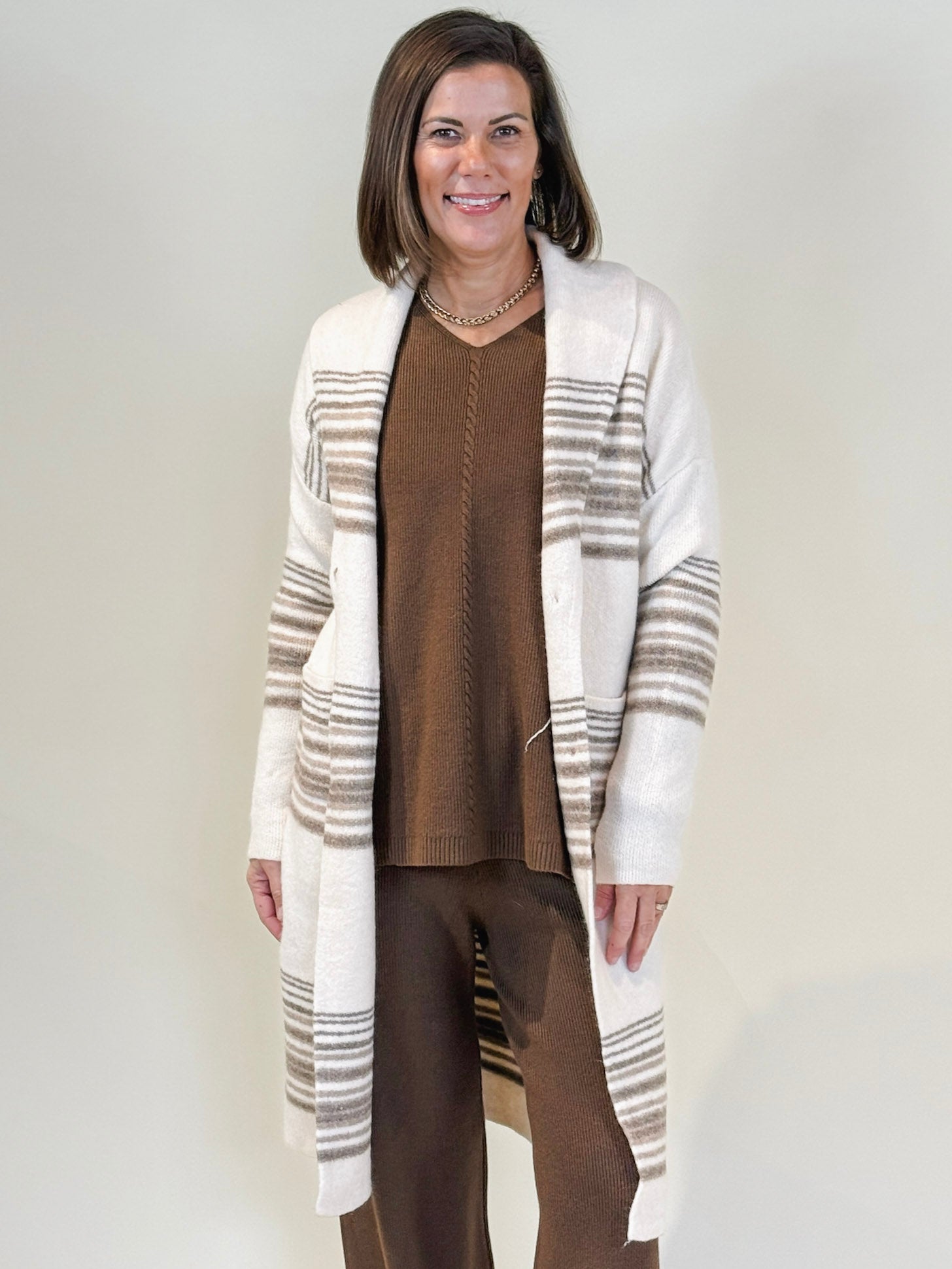 Myra Shawl Collar Duster Cardigan