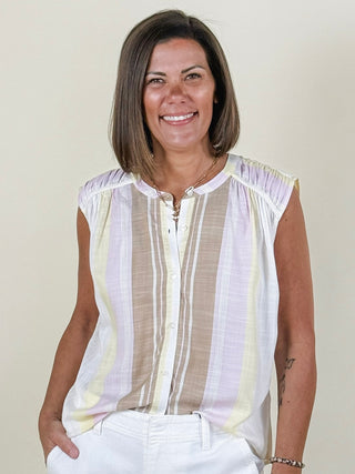 [Liverpool] Nia Button Front Shirred Blouse