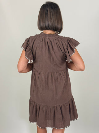 Bonny Short Sleeve Embroidery Dress