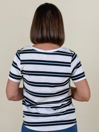Mel Striped V-Neck T-Shirt