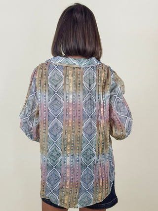 Crissy Printed Crinkle Blouse