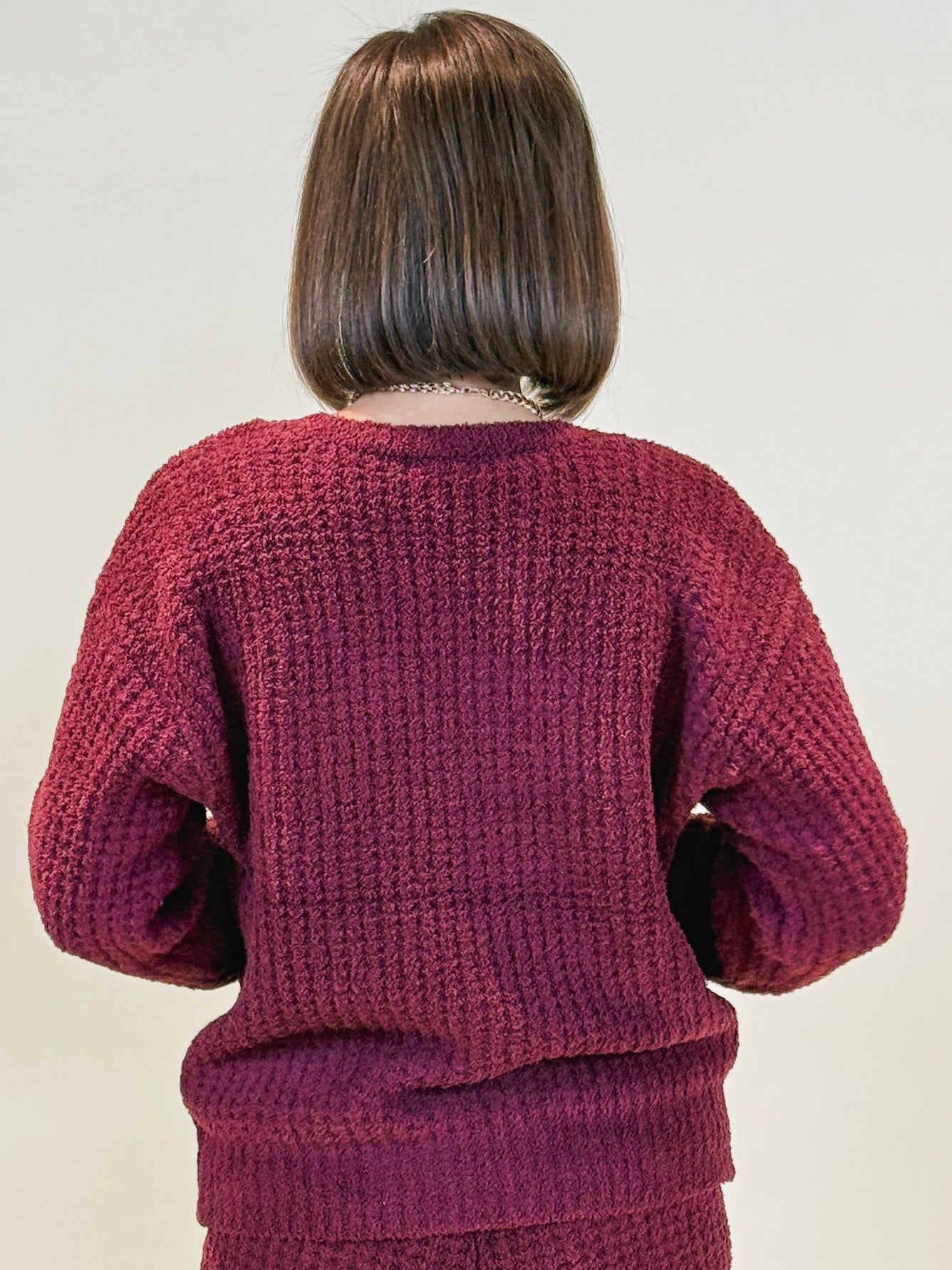 Mia Marshmallow Waffle V-Neck Lounge Set