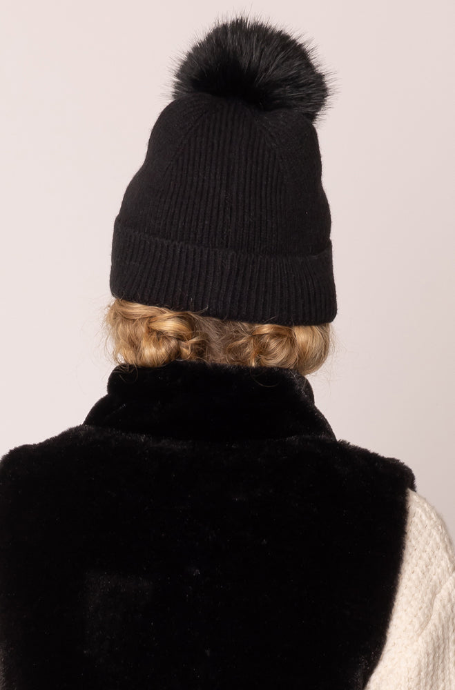 Earflap Beanie - Black