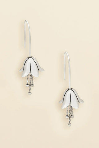 Refined Icon Earrings - Lily Drop/Silver