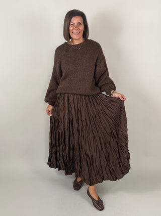 Charlee Chunky Knit Sweater - Brown