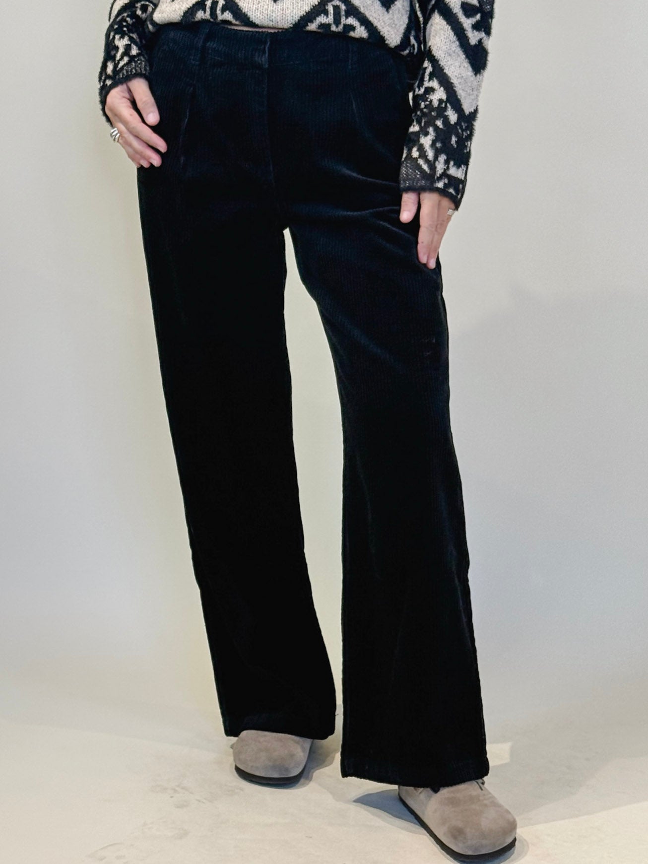 [TRIBAL] Hilda High Rise Fly Front Trousers with Pleats