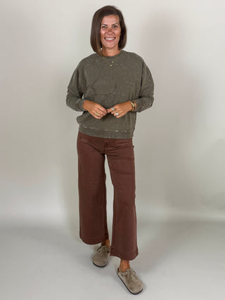Allie Flower Applique Top