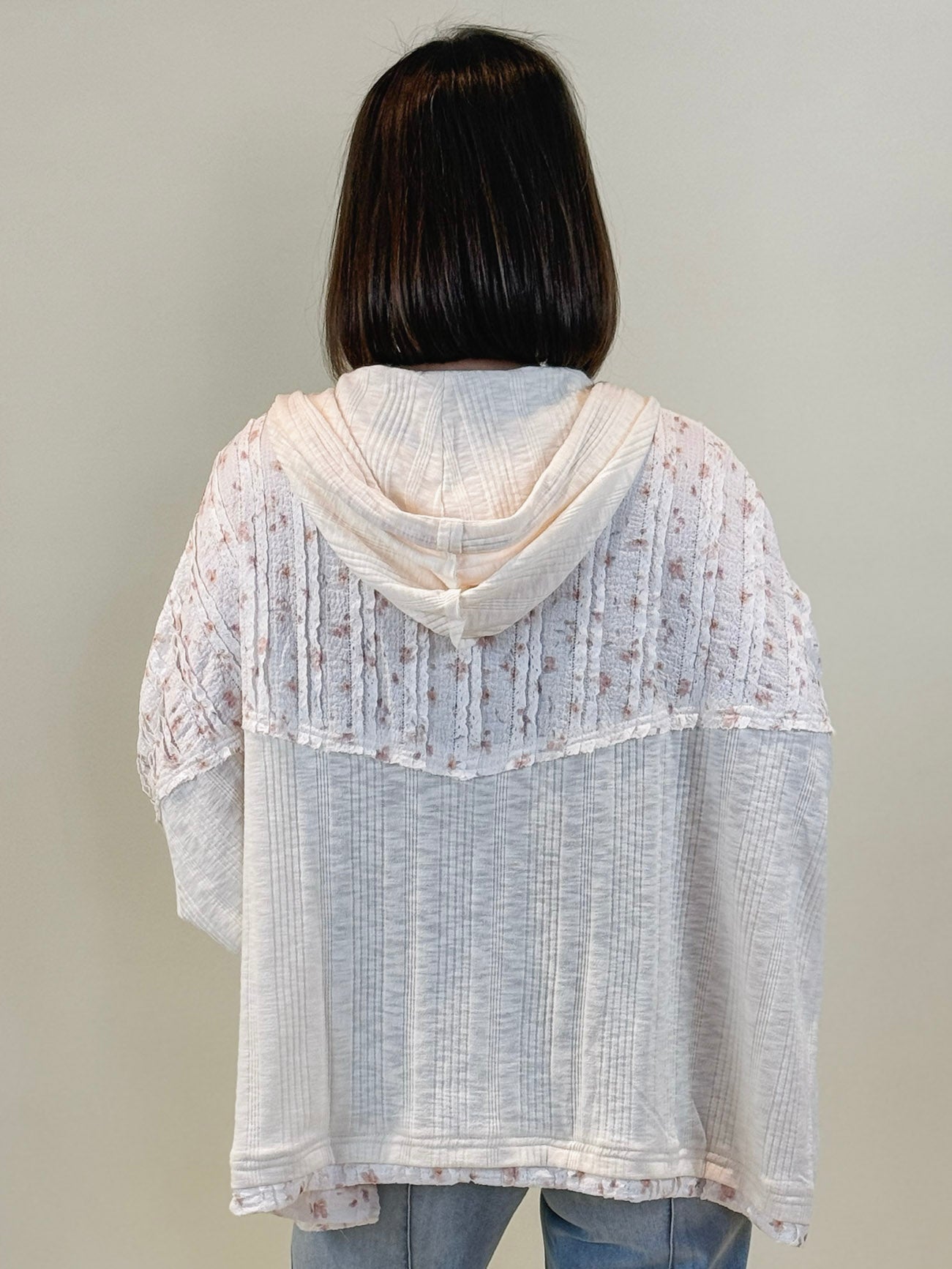 Stacie Star Patch Hooded Sweater Top