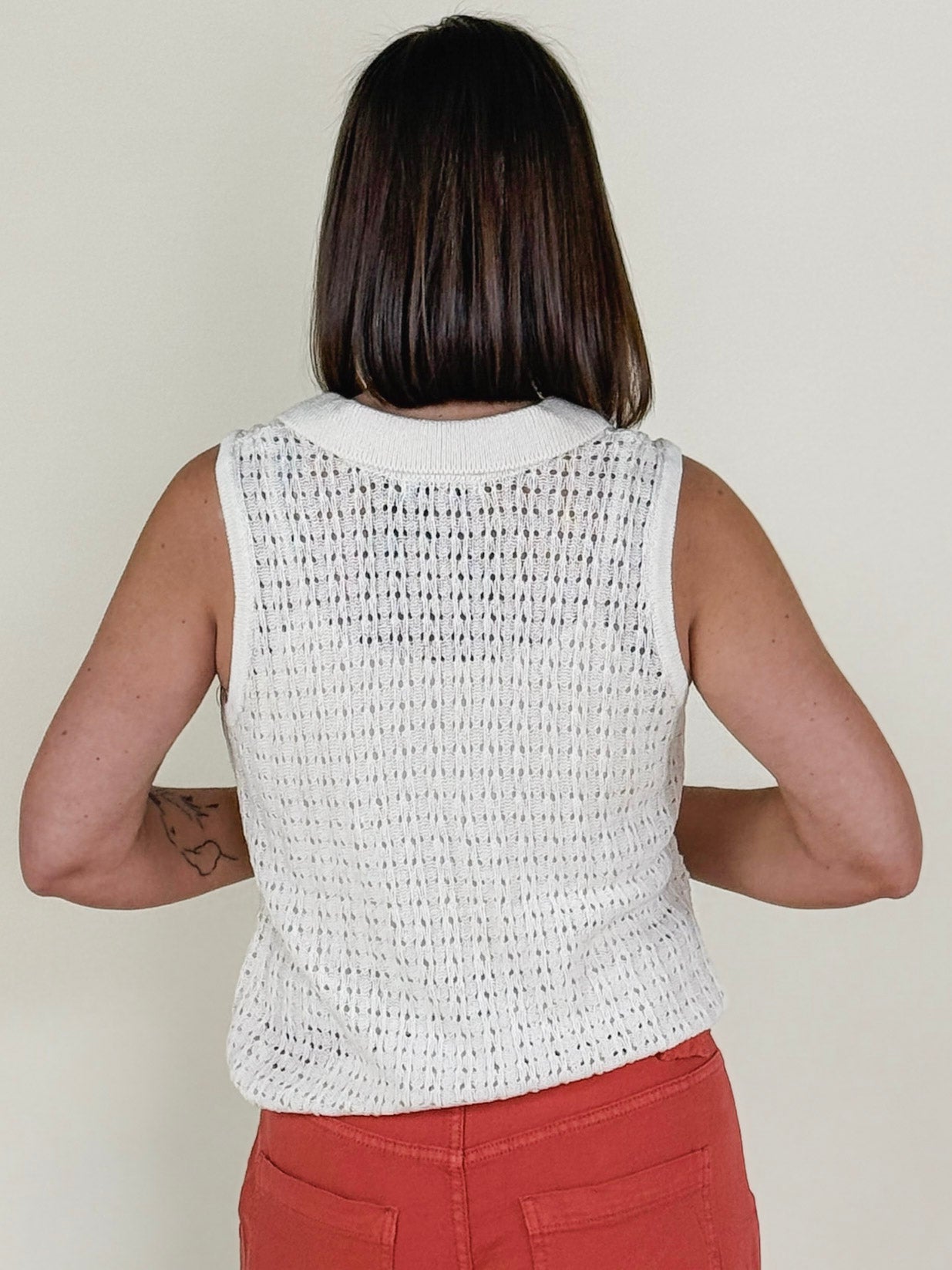 [Liverpool] Johnny Collar Sleeveless Sweater