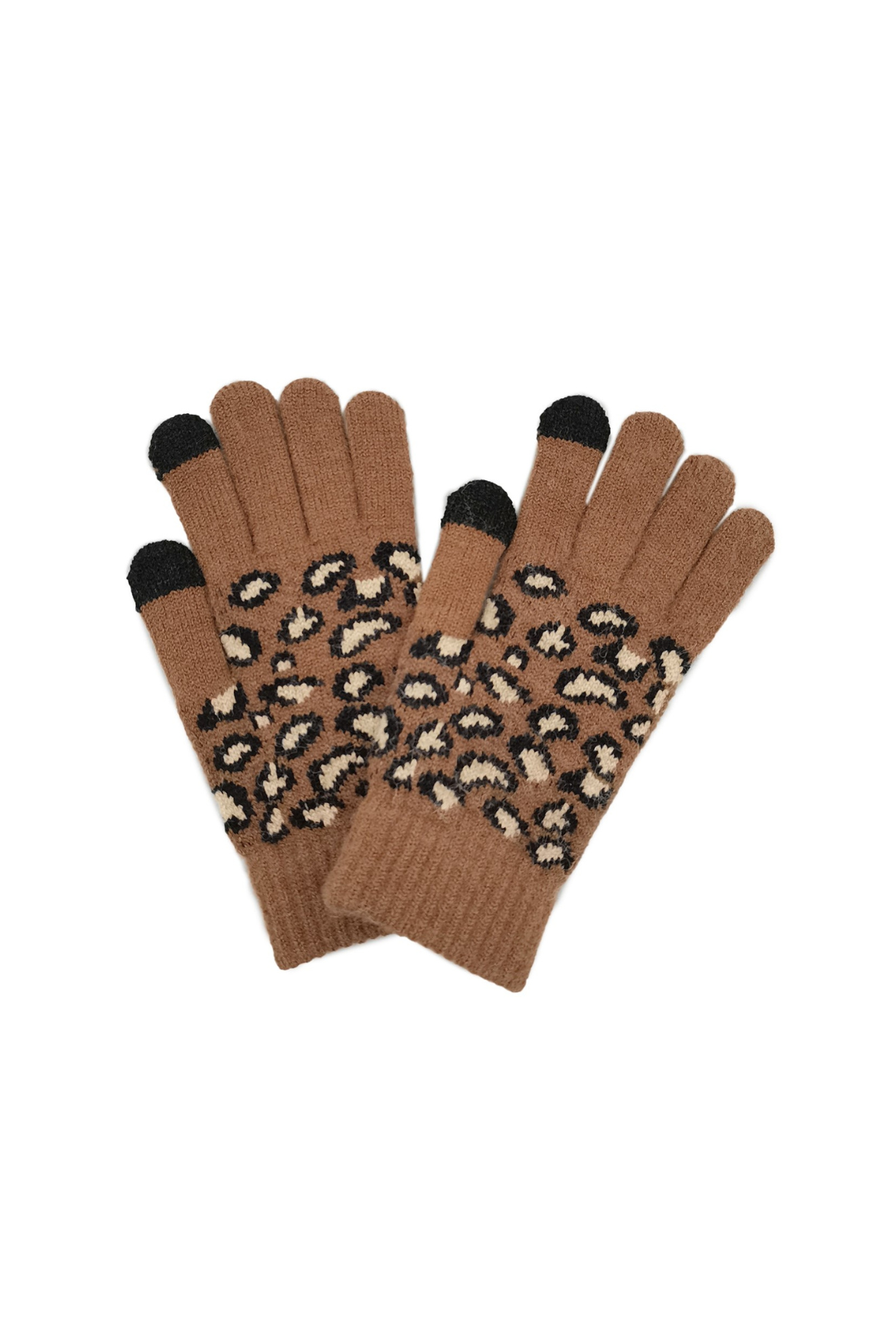 Leopard Touch Gloves - Brown