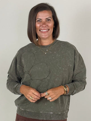 Allie Flower Applique Top
