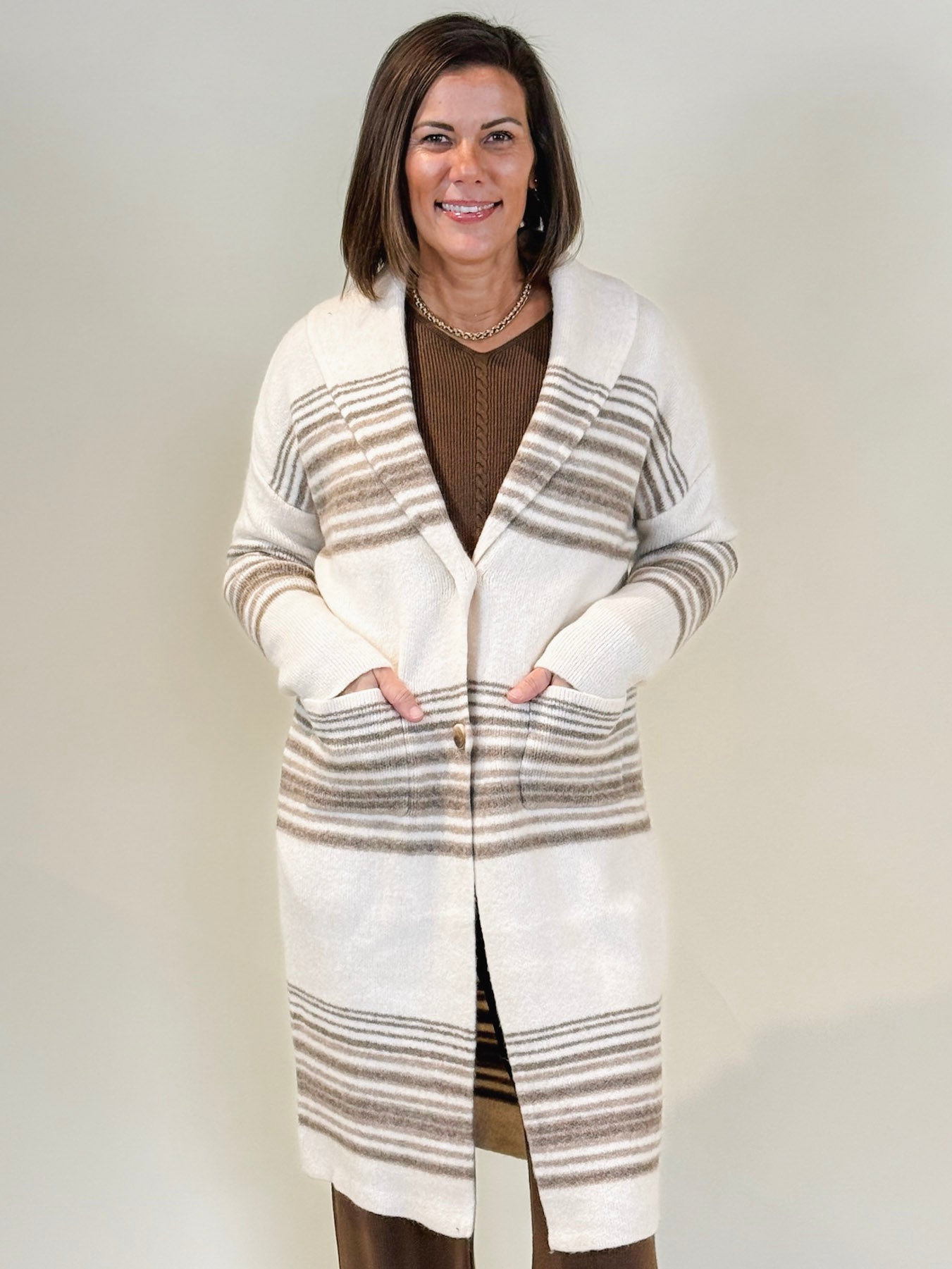 Myra Shawl Collar Duster Cardigan