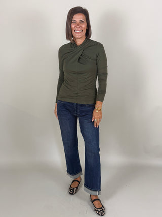 [Liverpool] Wren Wrap Neck Knit Top