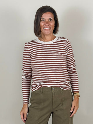 [Z Supply] Junie Long Sleeve Stripe Slub Tee
