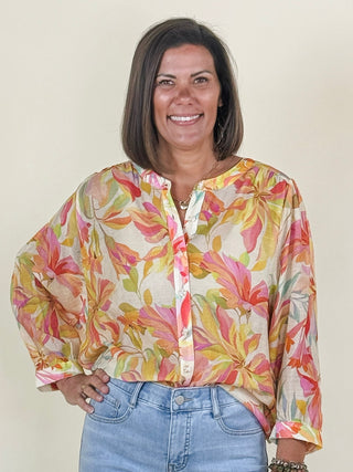 [TRIBAL] Megan Flowy Dolman Sleeve Blouse