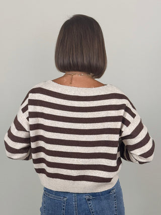 Mia Striped Boatneck Sweater