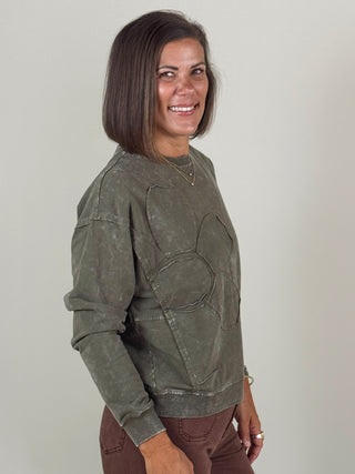 Allie Flower Applique Top