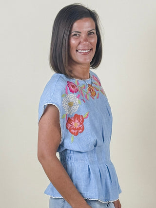 Ember Floral Embroidery Top