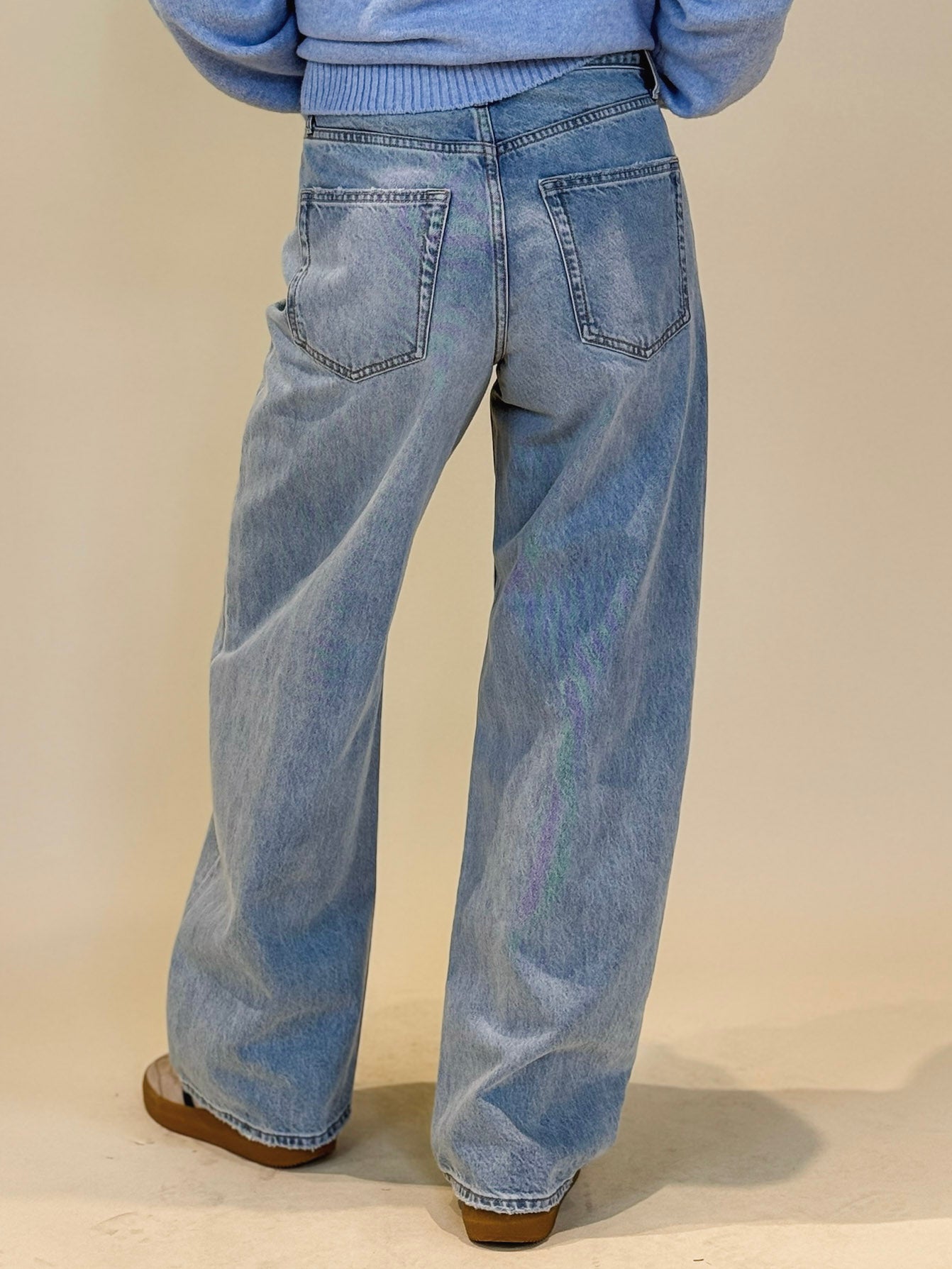 [Z Supply] Remi High Rise Bowed Wide Leg Jeans