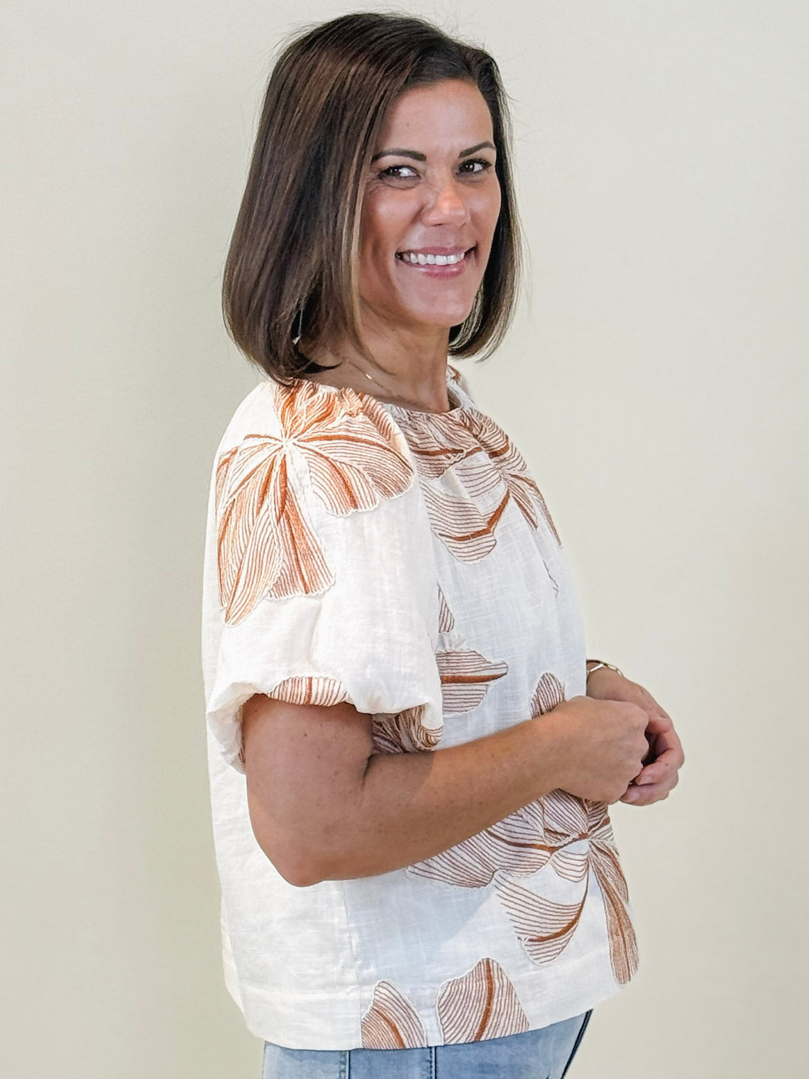 Moana Floral Embroidered Top