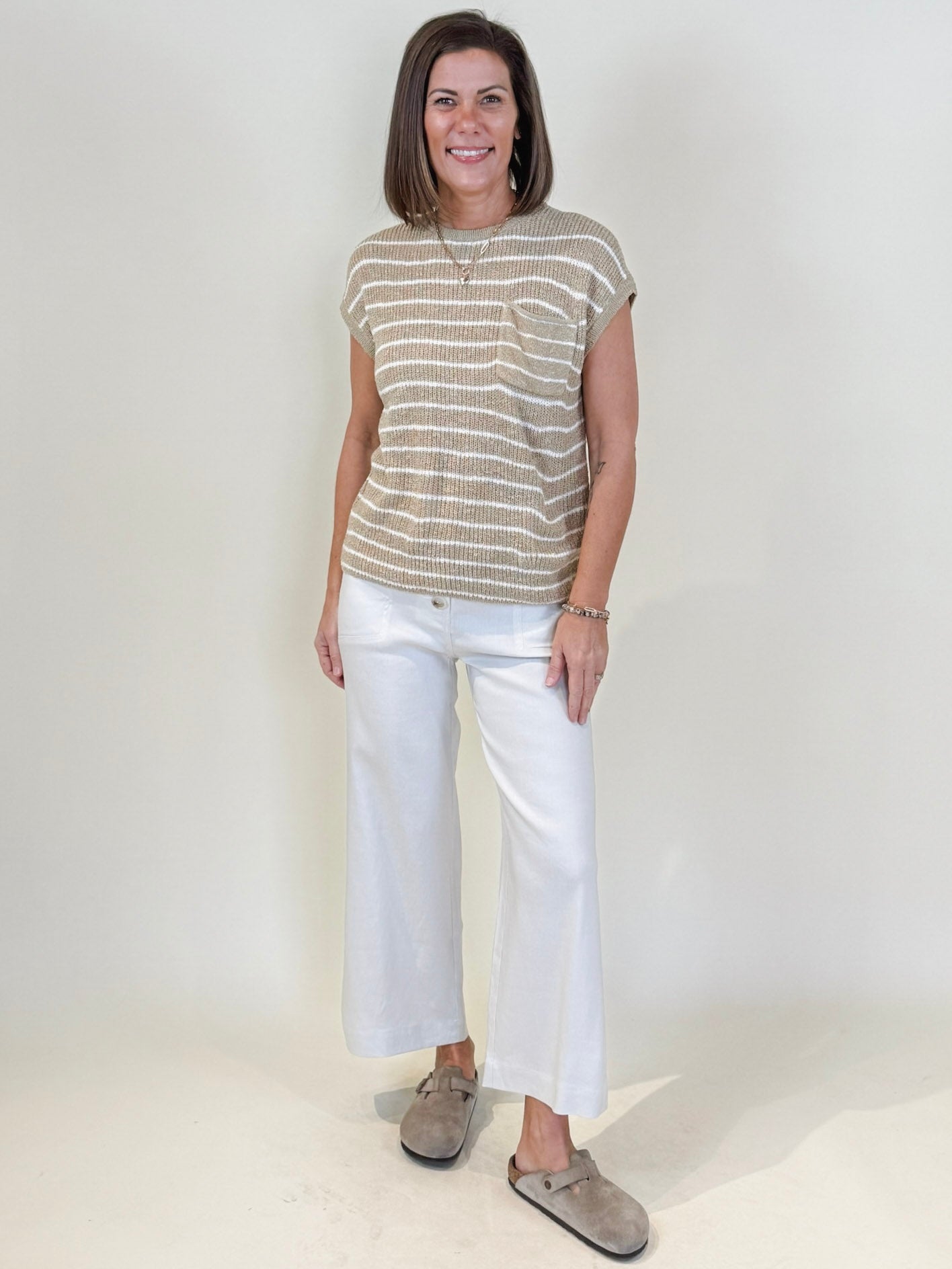 Wilma Stretch Linen Wide Leg Pants