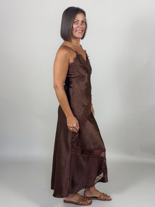 Lana Leopard Satin Slip Dress