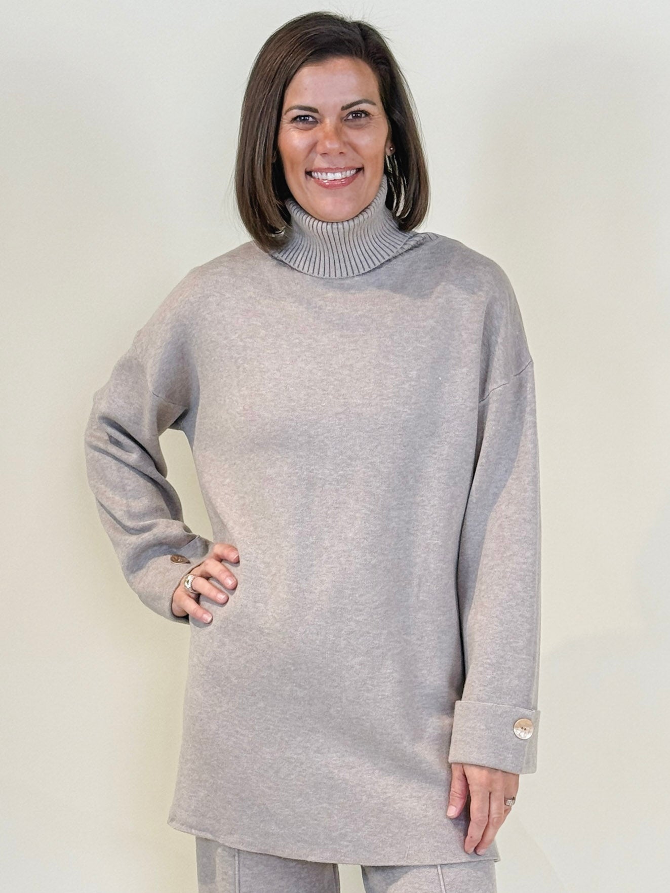 Tracy Casual Turtleneck Long Sweater