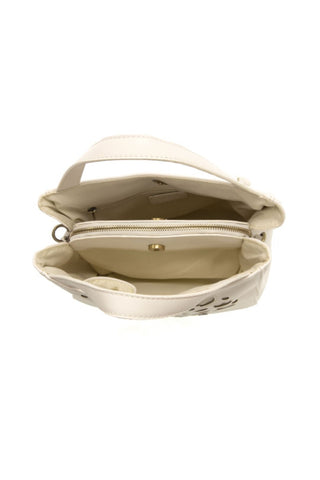 Flora Laser Cutout Crossbody Tote - White