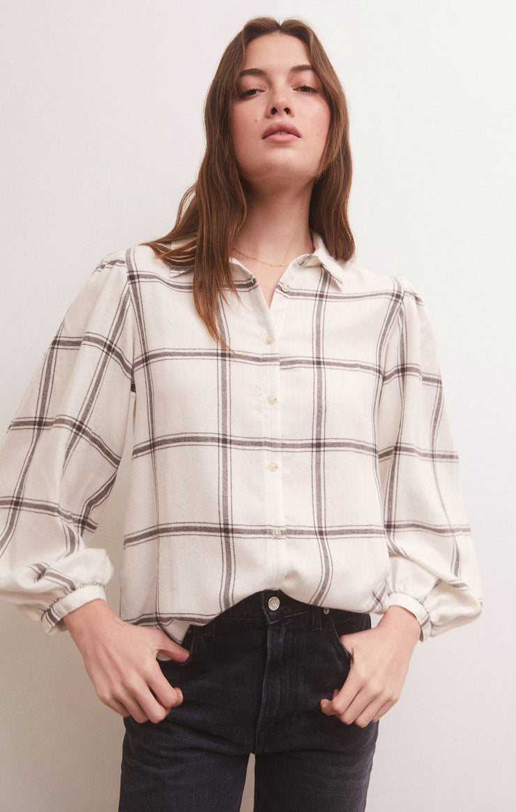 [Z Supply] Overland Plaid Blouse