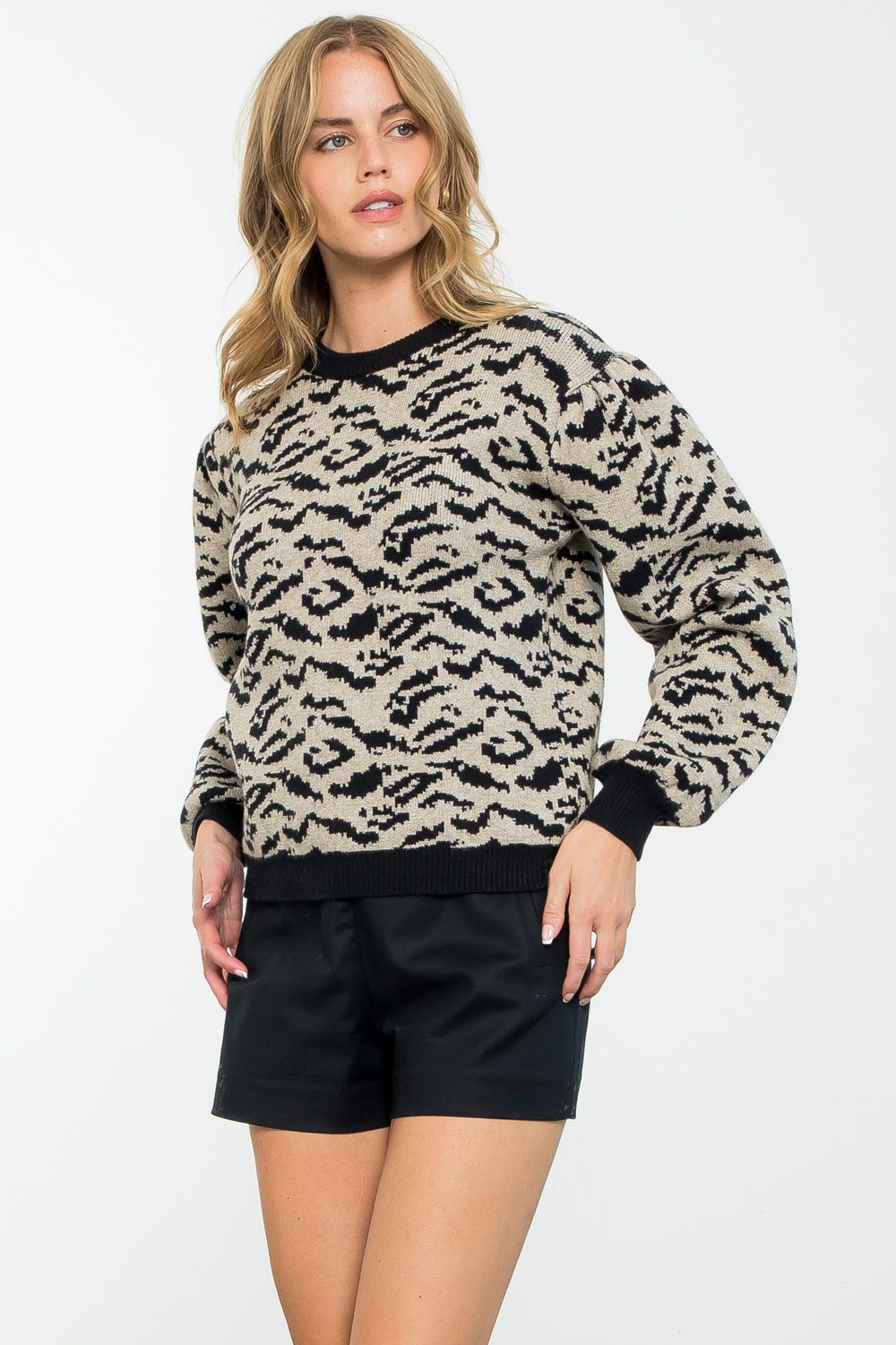 Shelley Print Sweater