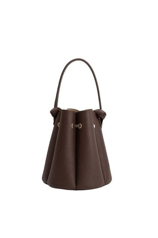 Laguna Recycled Vegan Leather Top Handle Bag - Chocolate
